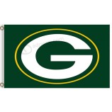 Benutzerdefinierte hoch-Ende nfl grüne Buchtpacker 3'x5 'Polyesterflaggenlogo