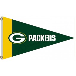 定制高-结束nfl green bay 包装工 3'x5'聚酯旗三角旗