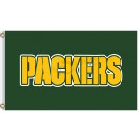 Aangepaste hoogte-Einde nfl green bay Verpakkers. 3'x5 'polyester vlaggenVerpakkers.