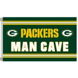 Haut personnalisé-Fin nfl Emballeurs baies vertes drapeaux en polyester 3'x5 'homme cave