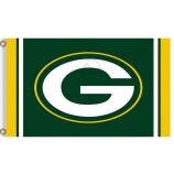 Benutzerdefinierte hoch-Ende nfl grüne Buchtpacker 3'x5 'Polyesterfahnen Kapital g