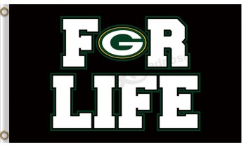 Custom high-end NFL Green Bay Packers 3'x5' polyester flags for life