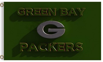 Alta personalizado-Empacotadores do Green Bay do nfl da extremidade 3'x5 'bandeiras 3d do poliéster