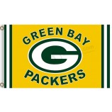 Custom high-end NFL Green Bay Packers 3'x5' polyester flags yellow