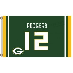 Wholesale custom NFL Green Bay Packers 3'x5' polyester flags Packers 12