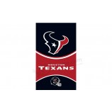 Wholesale custom NFL Houstan Textans 3'x7' polyester flags vertical