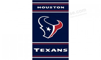 Wholesale custom NFL Houstan Textans 3'x7' polyester flags vertical