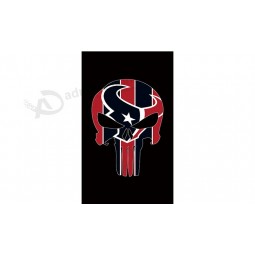 Großhandelsgewohnheit nfl houstan textans 3'x7 Polyester kennzeichnet den Schädel
