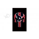 Wholesale custom NFL Houstan Textans 3'x7' polyester flags skull