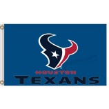 Atacado personalizado nfl houstan textans 3'x7 'poliéster bandeiras fundo azul