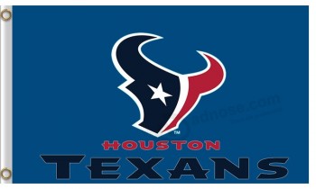Wholesale custom NFL Houstan Textans 3'x7' polyester flags blue background