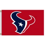 Großhandelsgewohnheit nfl houstan textans 3'x7 'Polyester kennzeichnet Logo rot