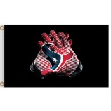 Großhandelsgewohnheit nfl Houstan Textans 3'x7 'Polyester kennzeichnet Handschuhe