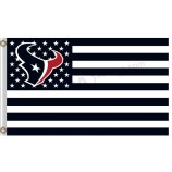 En gros personnalisé nfl houstan textans 3 'x 7' drapeaux en polyester étoiles rayures