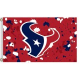 En gros personnalisé nfl houstan textans 3 'x 7' drapeaux en polyester taches d'encre