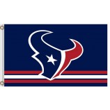 Großhandelsgewohnheit nfl Houstan Textans 3'x7 'Polyester kennzeichnet Logo ovet die Streifen