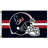 Wholesale custom NFL Houstan Textans 3'x7' polyester flags helmet