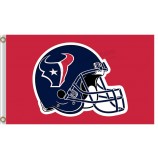 Atacado personalizado nfl houstan textans 3'x7 'capacete de bandeiras de poliéster