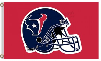 Wholesale custom NFL Houstan Textans 3'x7' polyester flags helmet