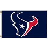 Atacado personalizado nfl houstan textans 3'x7 'poliéster bandeiras logotipo