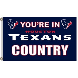 Al por mayor personalizado nfl houstan textans 3'x7 'banderas de poliéster texans país