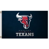 Gros personnalisé nfl houstan textans 3 'x 7' tête de drapeaux en polyester