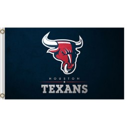 Venta al por mayor personalizada nfl houstan textans 3'x7 'cabeza de banderas de poliéster