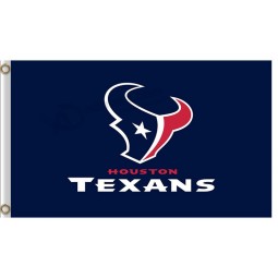 Venta al por mayor personalizada nfl houstan textans 3'x7 'banderas de poliéster azul