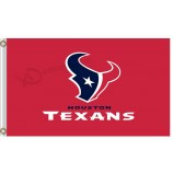 Al por mayor personalizado nfl houstan textans 3'x7 'banderas de poliéster rojo