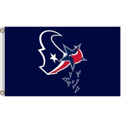 Wholesale custom NFL Houstan Textans 3'x7' polyester flags logo