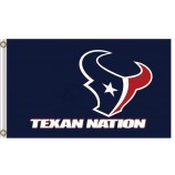 Großhandel hoch-Ende nfl Houstan Textans 3'x7 'Polyester kennzeichnet Texanation