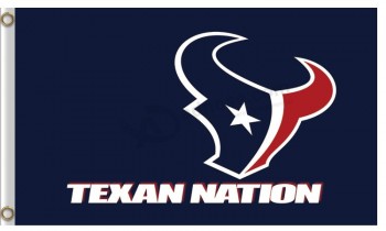 Wholesale high-end NFL Houstan Textans 3'x7' polyester flags texan nation