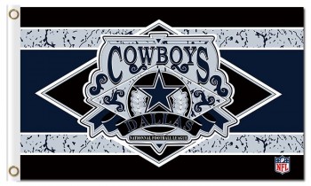 Vente en gros nfl dallas cowboys 3'x5 'polyester drapeaux rétro