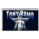 Atacado nfl dallas cowboys 3'x5 'bandeiras de poliéster tony romo