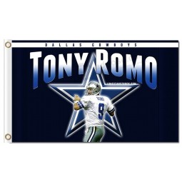 Großhandel NFL Dallas Cowboys 3'x5 'Polyester Fahnen Tony Romo