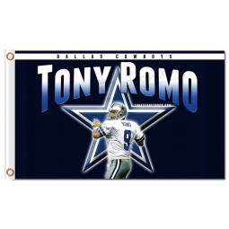 Nfl dallas cowboys 3'x5'涤纶旗帜tony romo