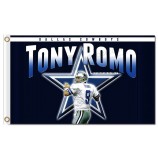 Wholesale NFL Dallas Cowboys 3'x5' polyester flags Tony Romo