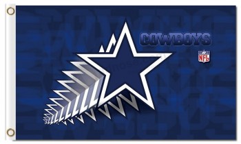 Vente en gros nfl dallas cowboys 3'x5 'drapeaux en polyester étoiles