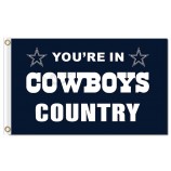 Venta al por mayor nfl dallas cowboys 3'x5 'banderas de poliéster vaqueros país