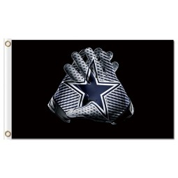 Nfl dallas cowboys 3'x5 'poliéster bandeiras luvas para venda sob encomenda