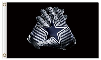 Nfl dallas cowboys 3'x5 'poliéster bandeiras luvas para venda sob encomenda