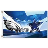 Nfl dallas cowboys 3'x5 'bandeiras de poliéster vs águias para venda personalizada