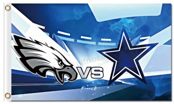 Nfl dallas cowboys 3'x5 'bandiere in poliestere vs aquile per la vendita personalizzata