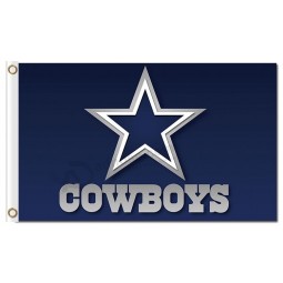 Nfl dallas cowboys 3'x5 'bandeiras de poliéster para venda personalizada