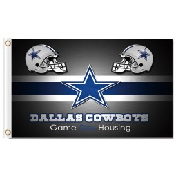 Nfl dallas cowboys 3'x5'聚酯旗帜游戏日住房定制销售