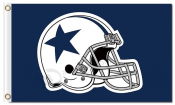 NFL Dallas Cowboys 3'x5' polyester flags helmet white for custom sale