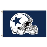 Nfl dallas cowboys 3'x5 'poliéster bandeiras capacete branco para venda personalizada