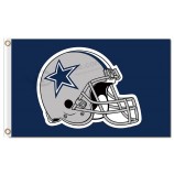 Atacado personalizado de alta qualidade nfl dallas cowboys 3'x5 'poliéster bandeiras capacete para a venda personalizada