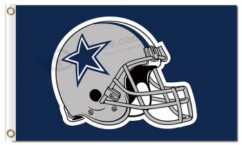 Groothandel aangepaste hoge kwaliteit nfl dallas cowboys 3'x5 'polyester vlaggen helm voor op maat te koop