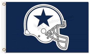 Nfl dallas cowboys 3'x5 'poliéster bandeiras capacete branco para venda personalizada